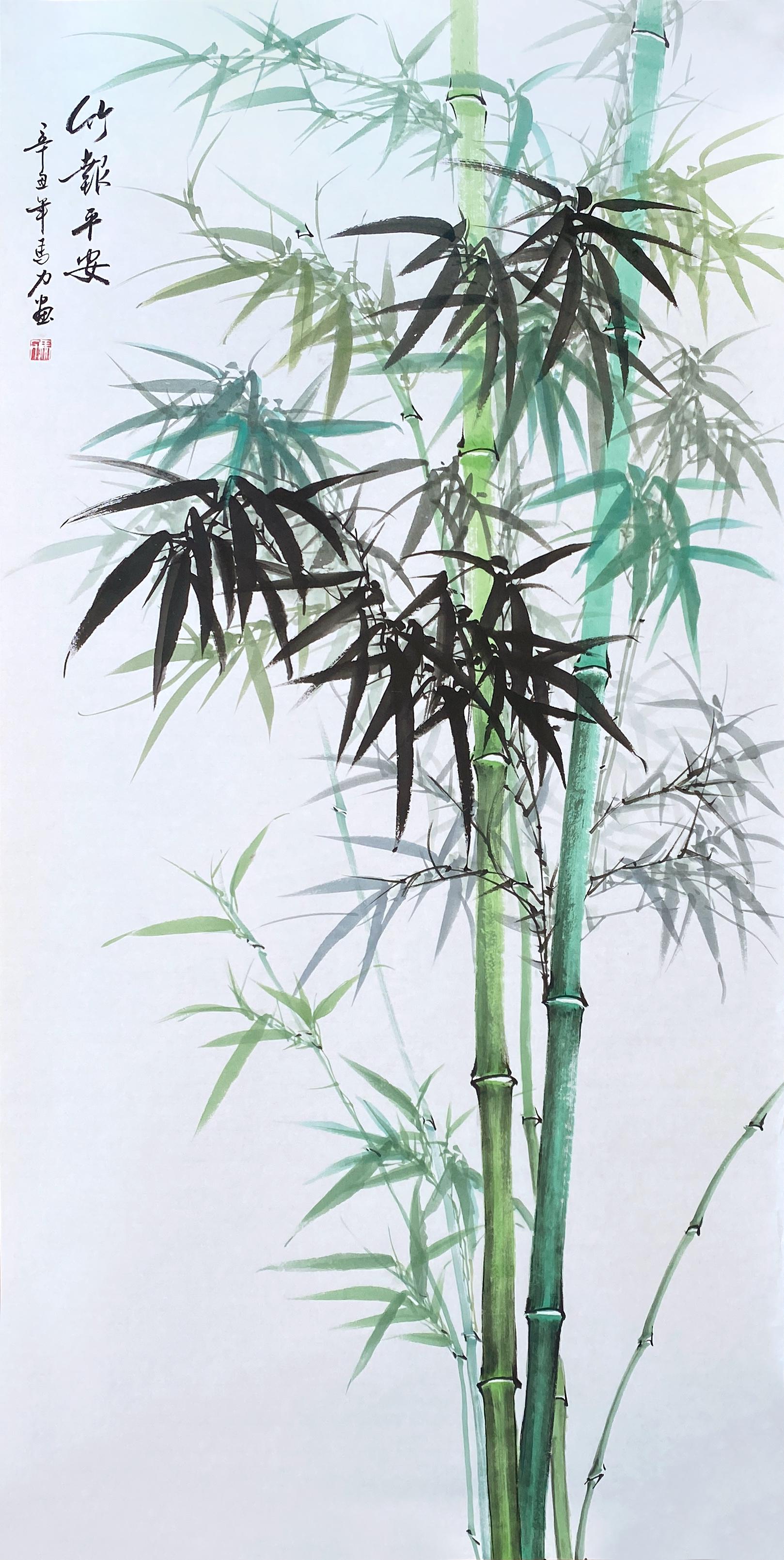 二,男领导办公室挂一幅竹子画,象征着事业的节节高升!