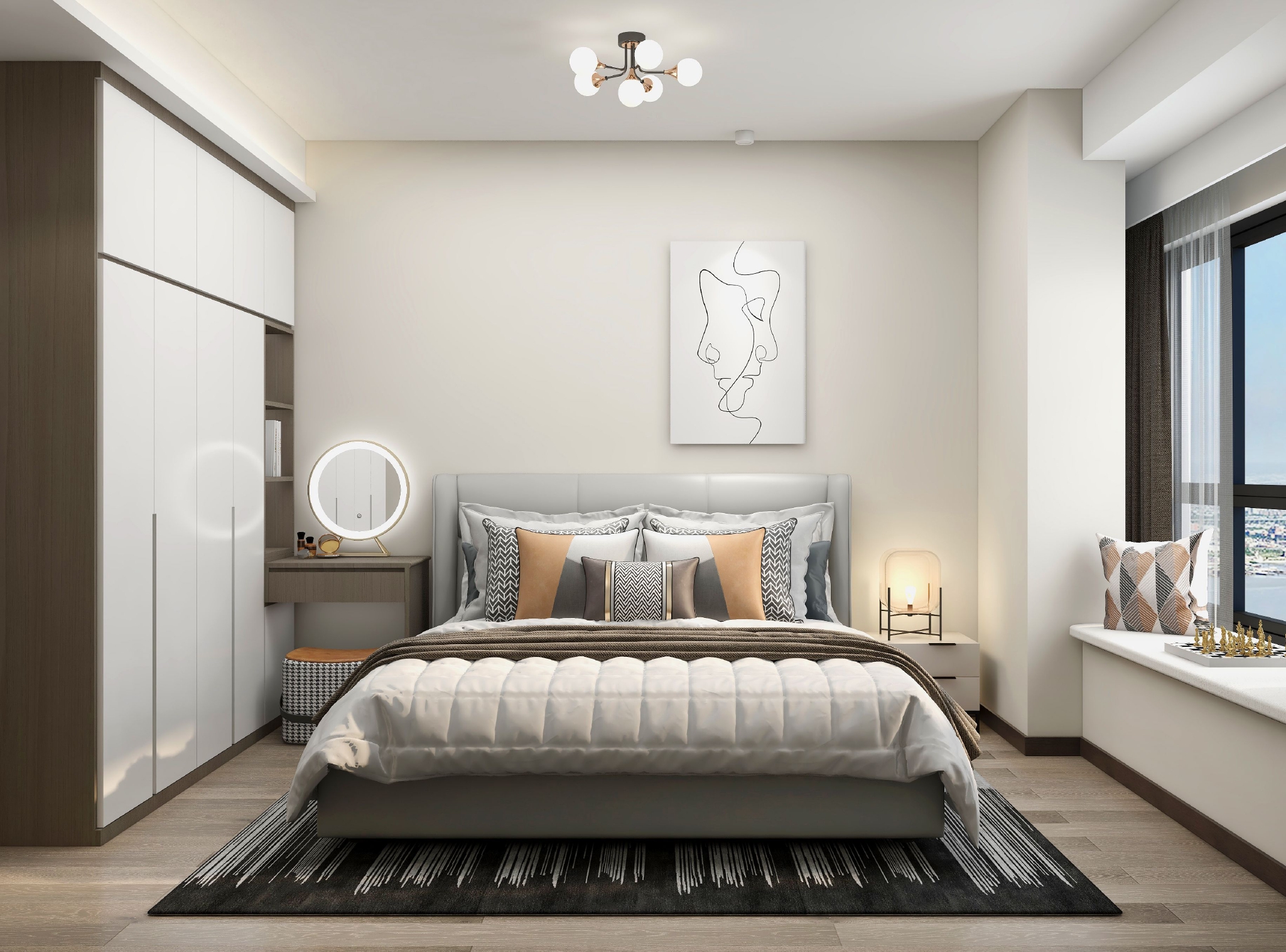 卓能雅苑93㎡现代简约风深圳整装案例,一家四口的舒适生活