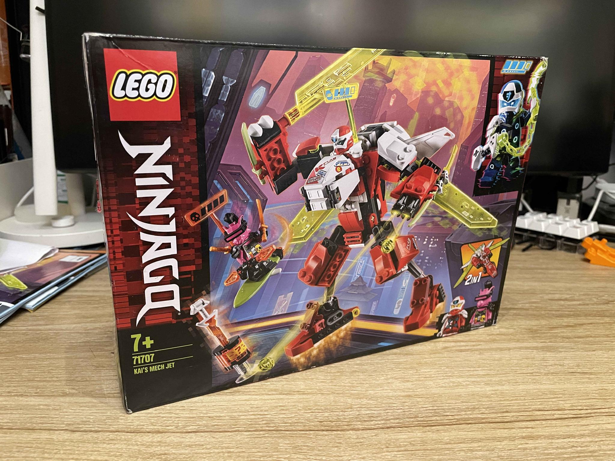 机甲喷气飞机少见幻影忍者2合1乐高71707凯的机甲喷气式飞机