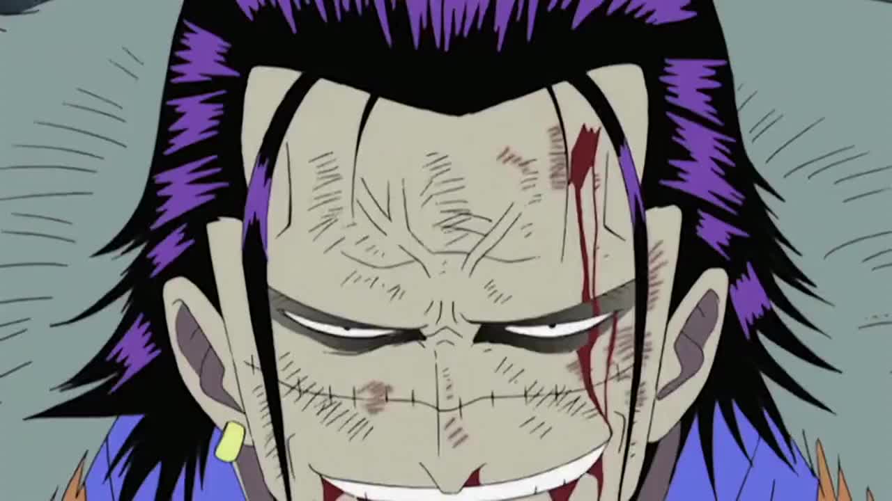 海贼王路飞被毒钩击中克洛克达尔认为自己赢定了