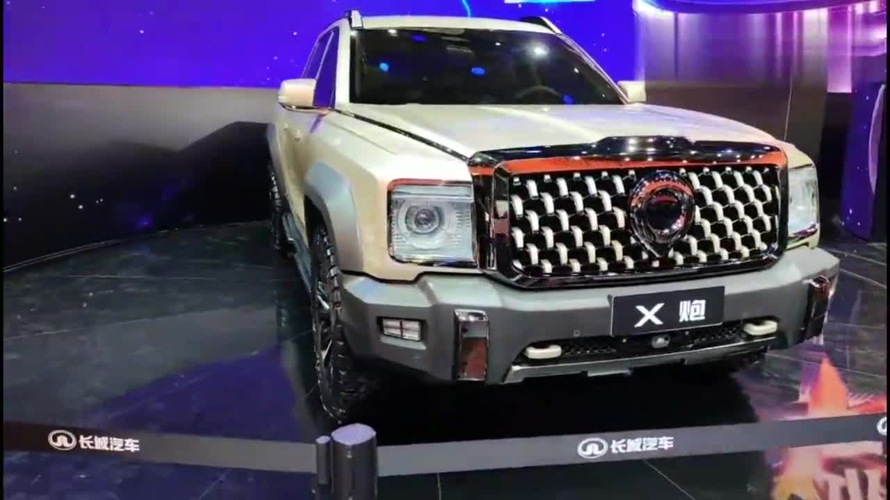 长城全尺寸皮卡"x炮"亮相,长城炮黑弹版开启预售