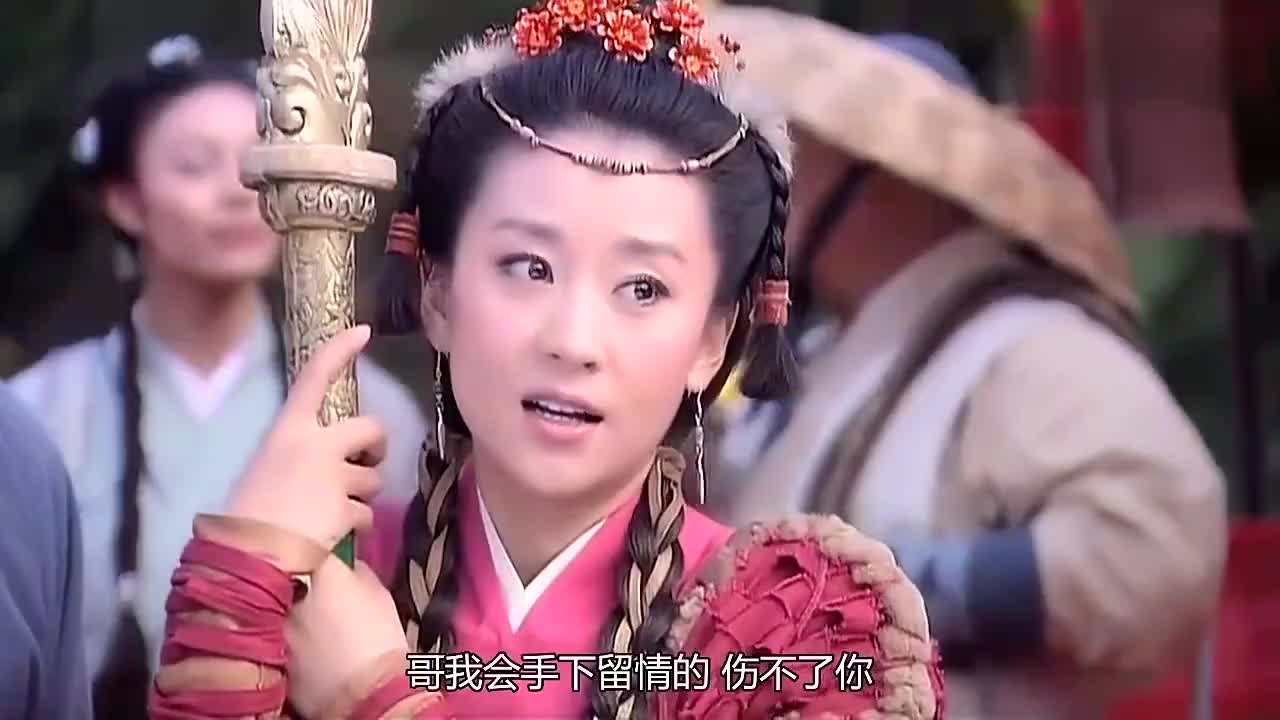 穆桂英摆擂台比武招亲,一下来3人,谁知都打不过桂英,精彩