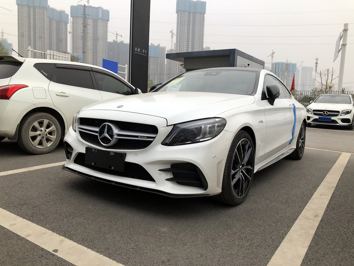奔驰c43 amg coupe 白外黑内_高清图集_新浪网