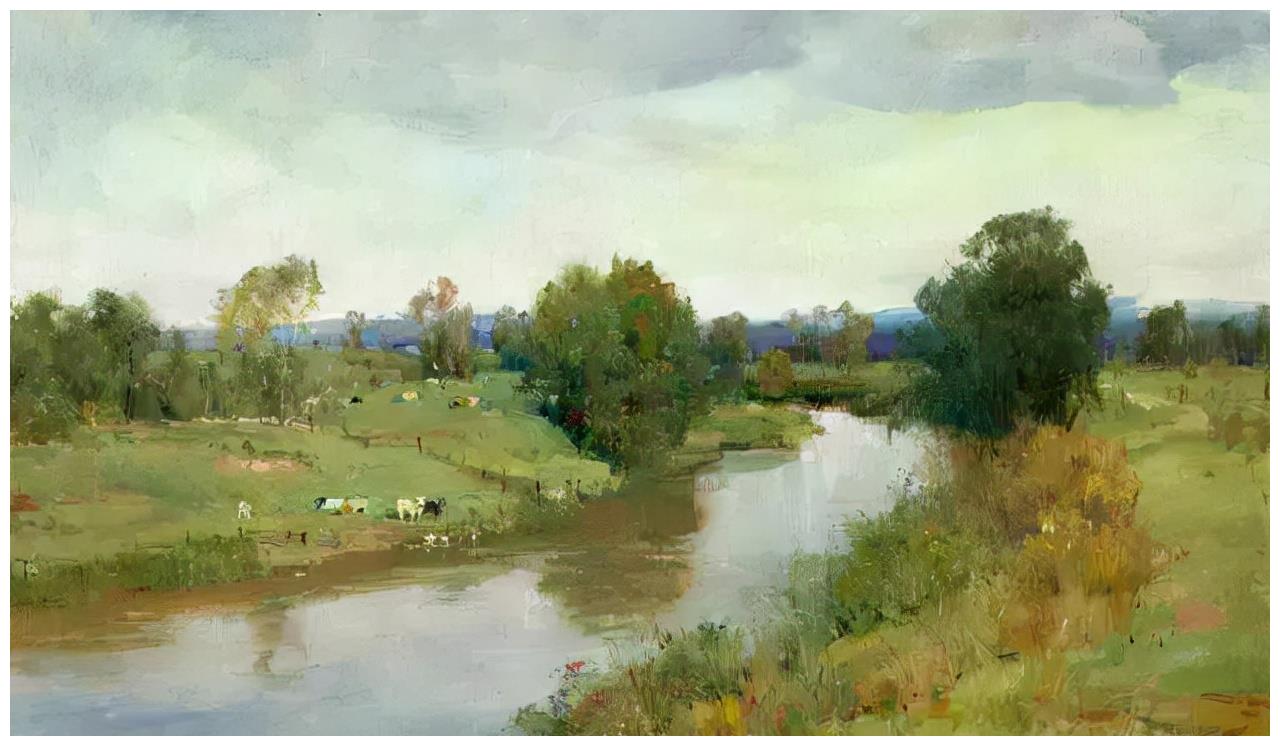 著名油画家杨鸣山的风景写生作品,净化心灵!__财经头条