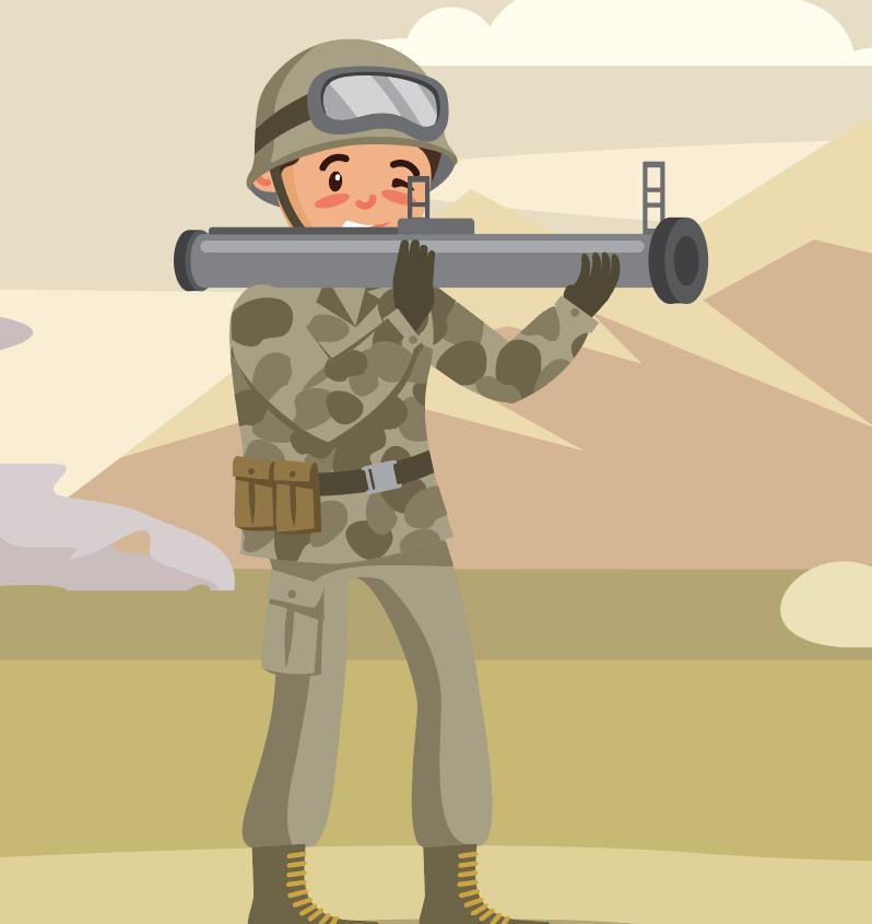 卡通士兵2.卡通士兵3.