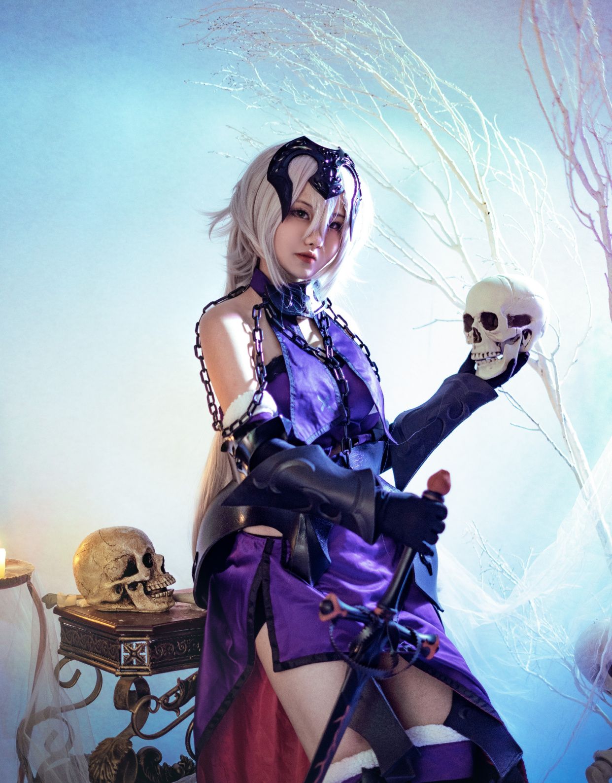 cosplay:与骷髅共舞的黑贞,希望大家会喜欢_高清图集_新浪网