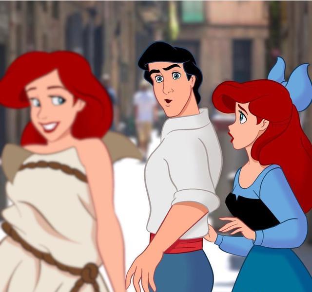 ▼《小美人鱼》是迪士尼最经典的动画片之一,小美人鱼爱丽儿也算是