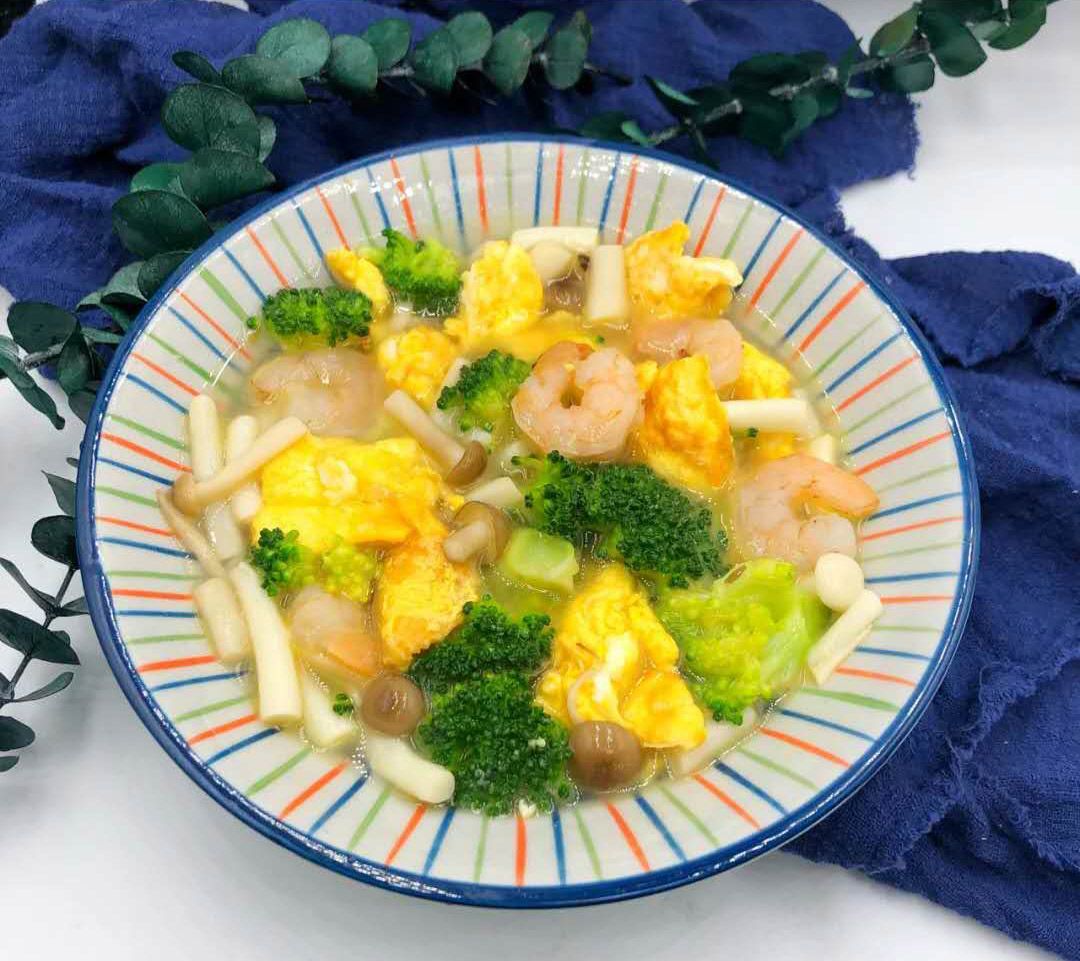 低 脂 低卡,菌菇虾仁鸡蛋汤,鲜到掉眉毛               2020-05-04