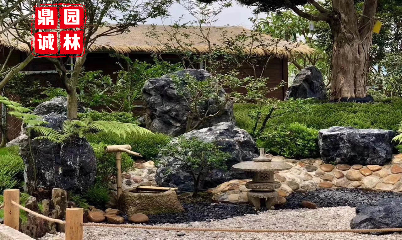 枯山水庭院黑山石|黑山|庭院|山水_新浪新闻