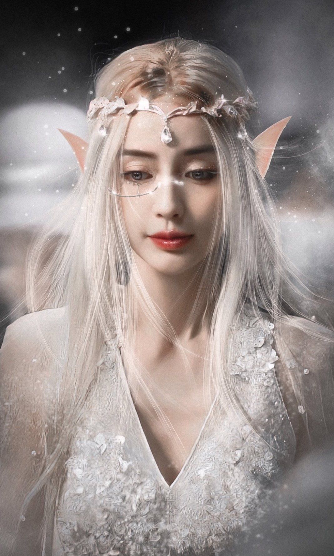 baby每一次造型都好美扮演精灵女王仙气飘飘金发太养眼