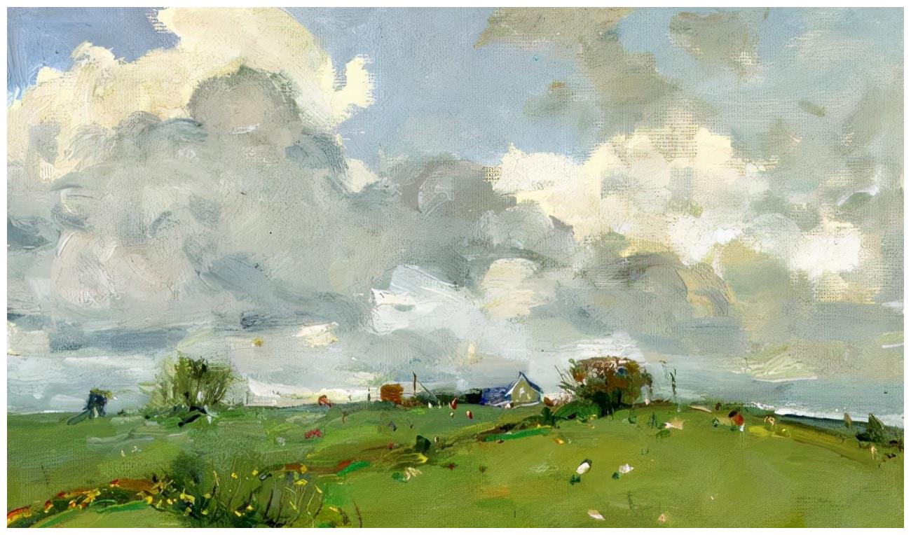 著名油画家杨鸣山的风景写生作品,净化心灵!__财经头条