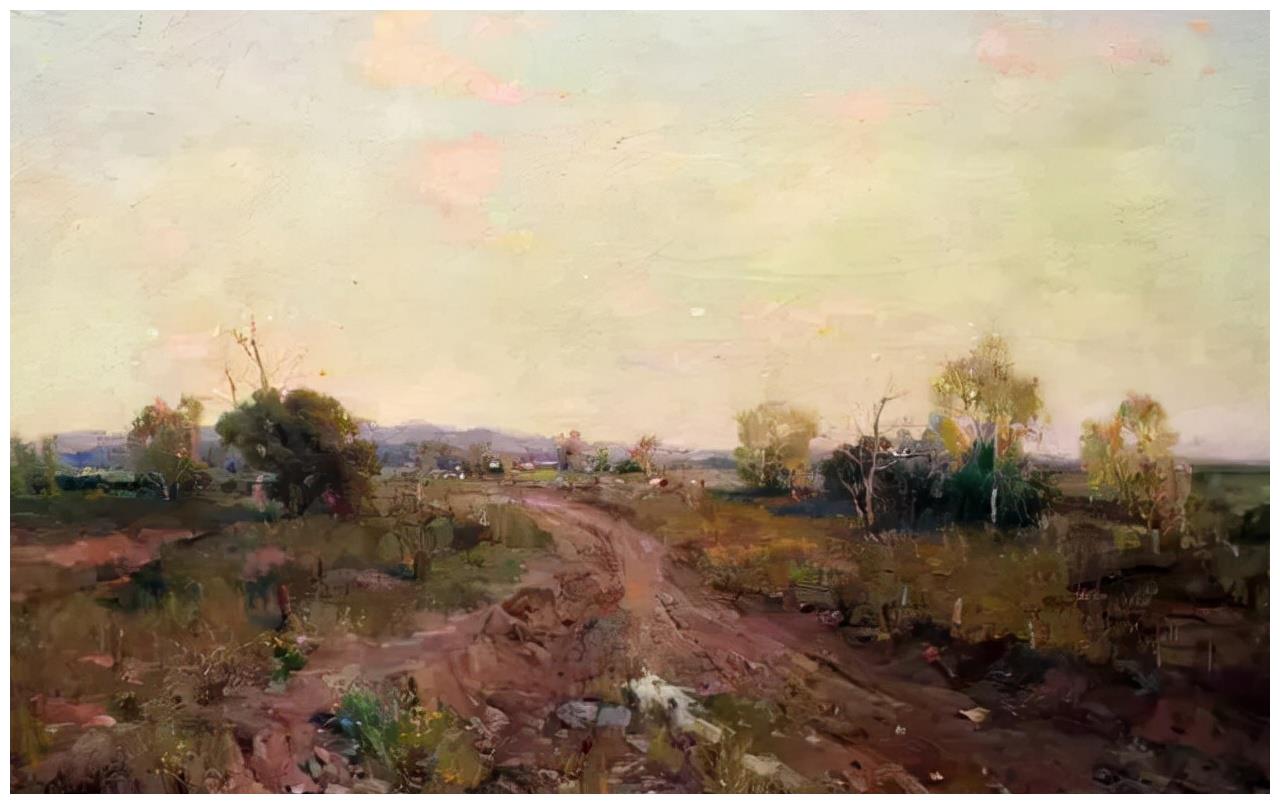 著名油画家杨鸣山的风景写生作品,净化心灵!__财经头条