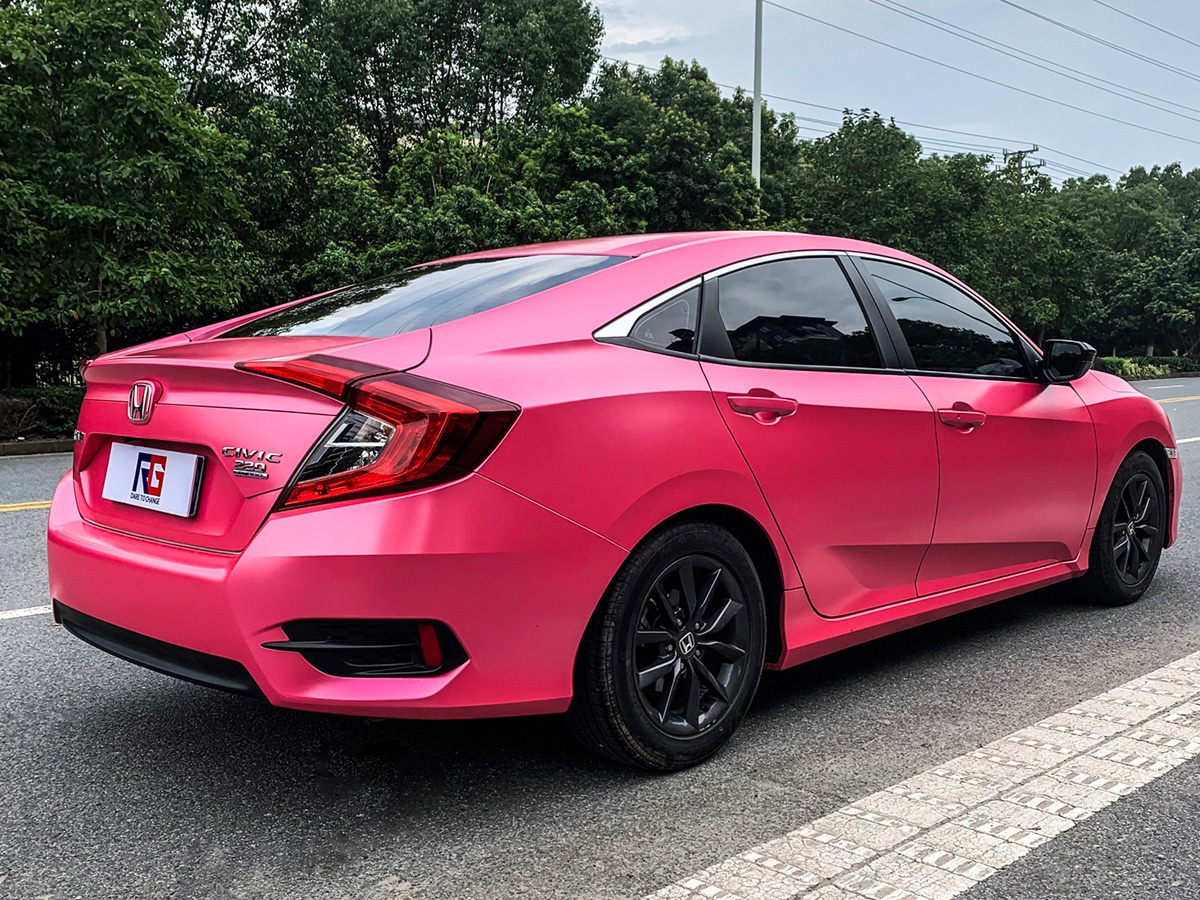 本田思域车身改色电光粉 rg瑞集改色膜浙江湖州