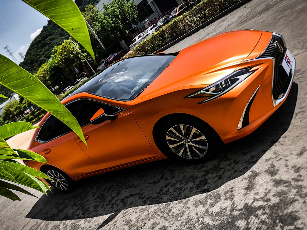 雷克萨斯es200车身改色电光火焰橙 rg瑞集改色膜福建泉州-新浪汽车