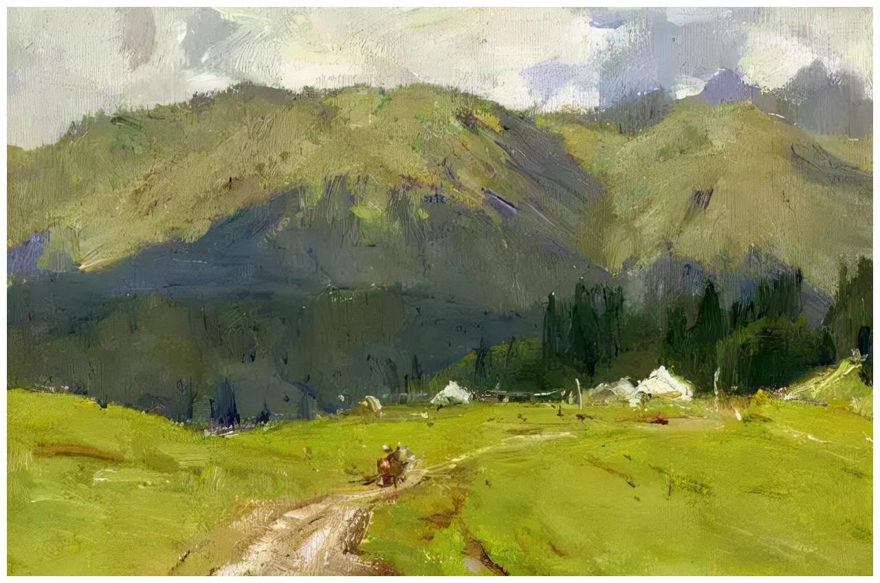 著名油画家杨鸣山的风景写生作品,净化心灵!__财经头条