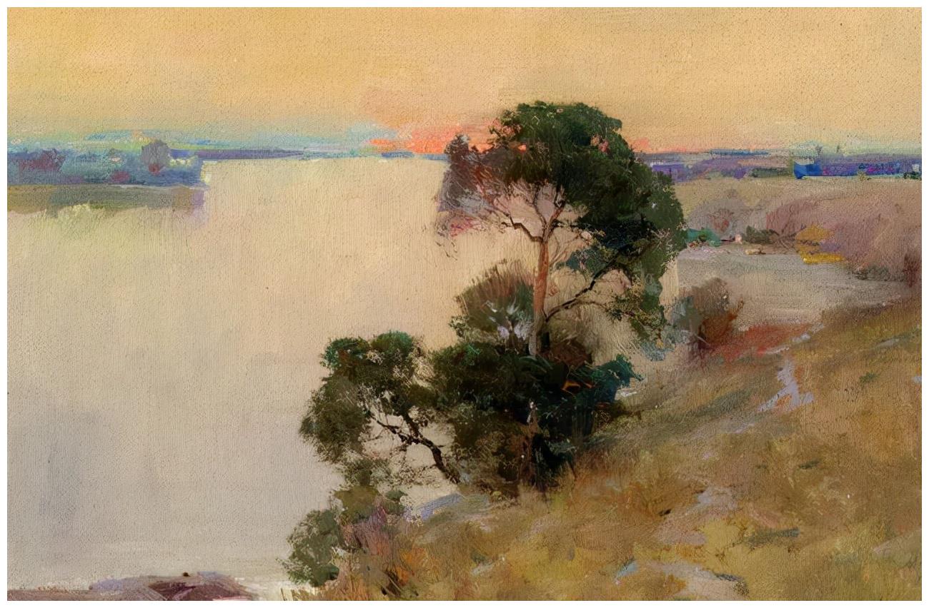 著名油画家杨鸣山的风景写生作品,净化心灵!__财经头条