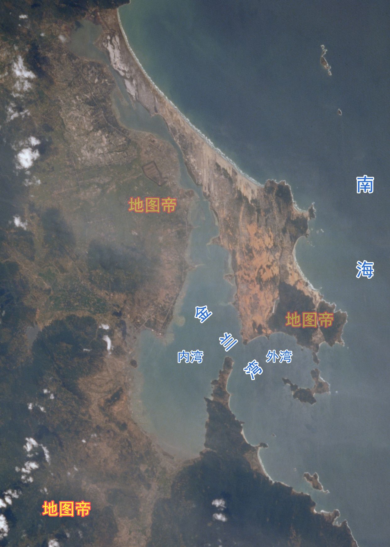 航拍越南金兰湾,法国日本美国苏联海军都曾进驻