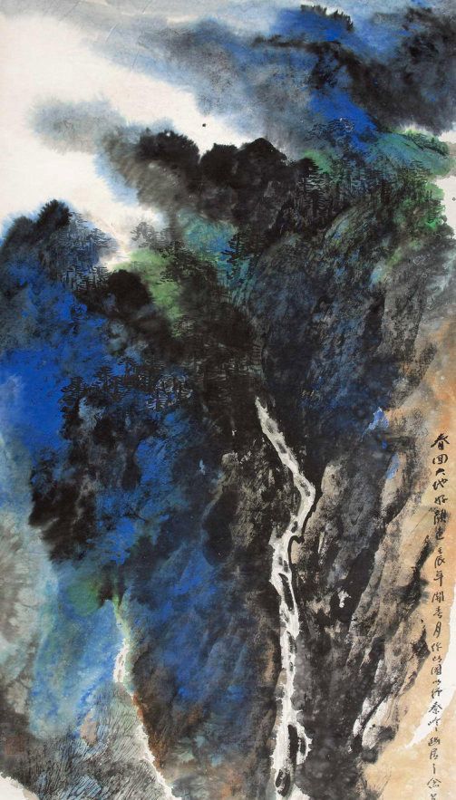 当代著名画家万鼎山水画作品欣赏