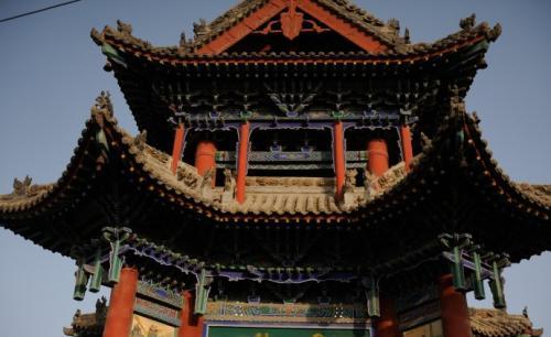 结构奇特高大雄伟挺拔秀丽山西省临汾市翼城石木四牌坊