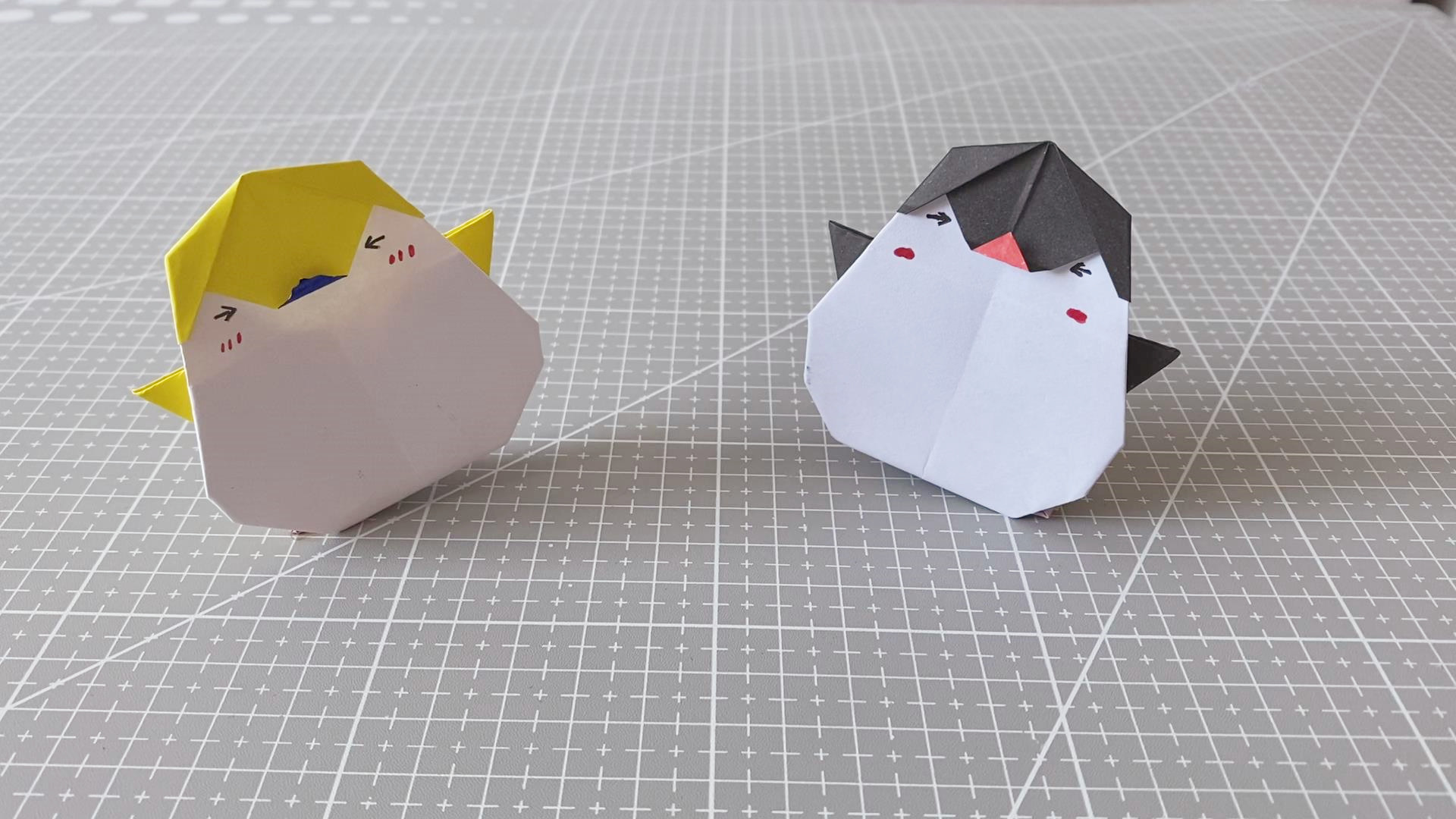 企鹅折纸教程_折纸简笔画