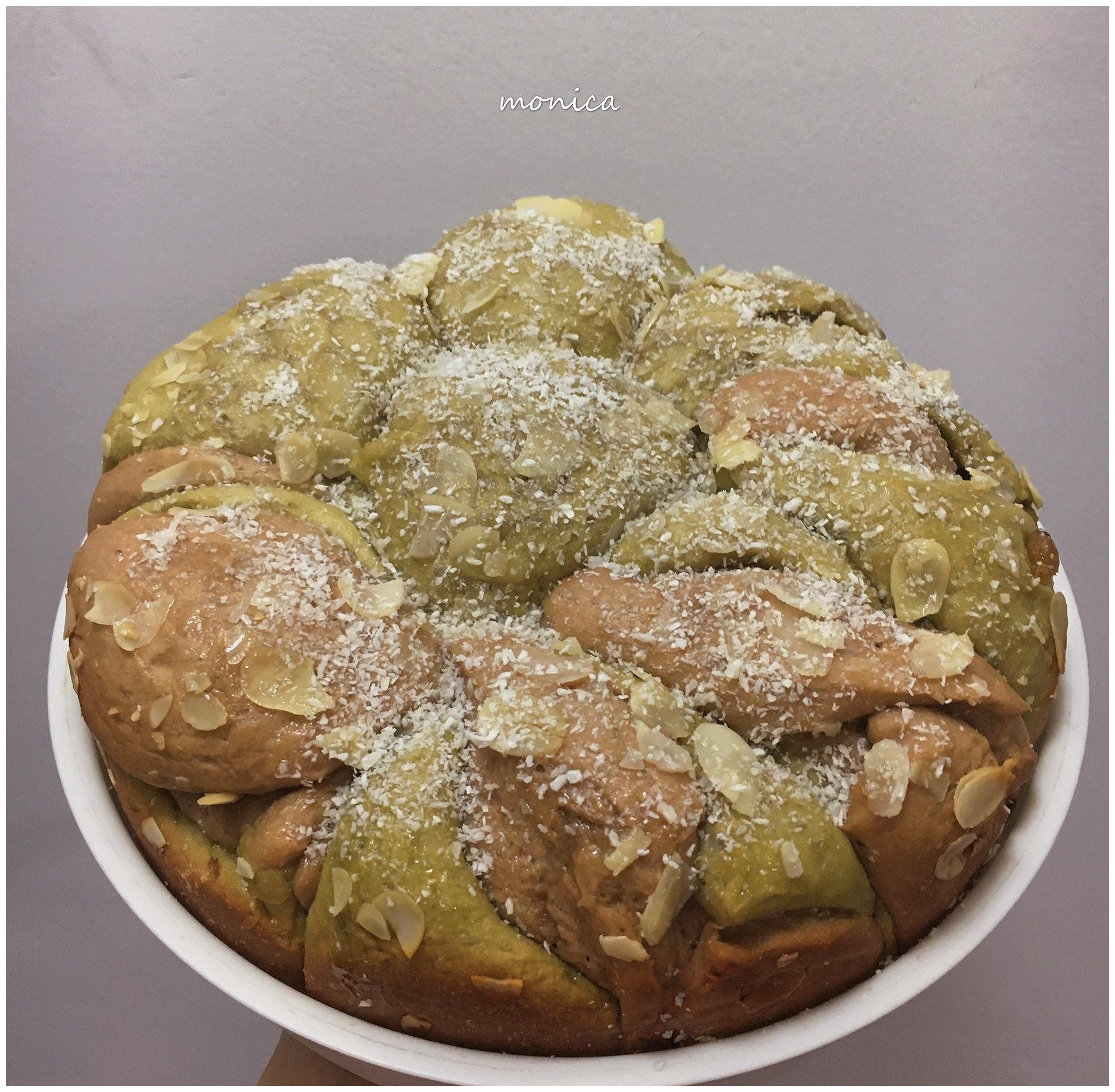 抹茶可可电饭煲手撕面包
