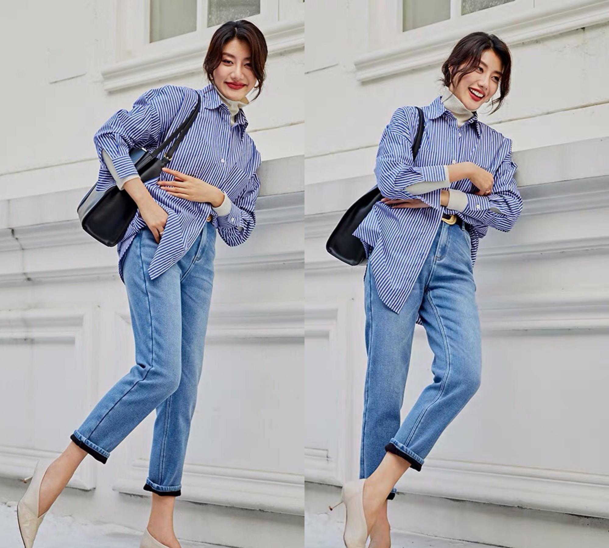 高跟鞋和牛仔裤的搭配也需要运用一些小技巧,我们来一起来看看怎么