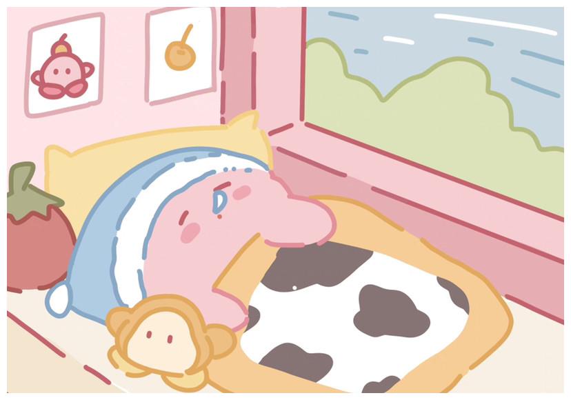 ipad壁纸背景图星之卡比头像