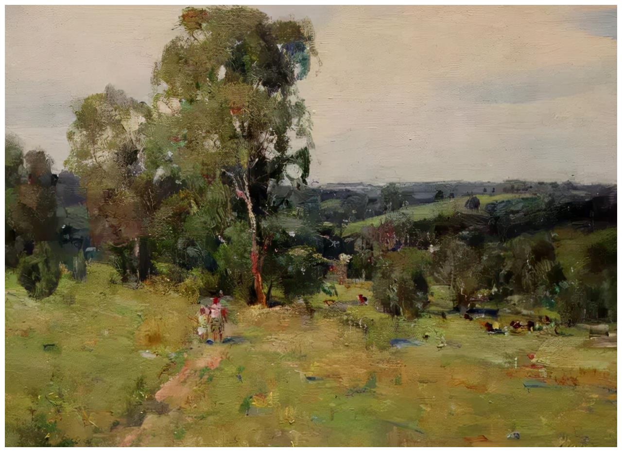 著名油画家杨鸣山的风景写生作品,净化心灵!__财经头条