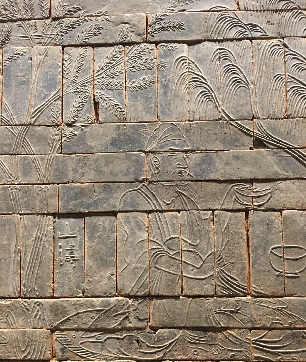 竹林七贤和荣启期砖画,南京博物院上《国家宝藏》的文物