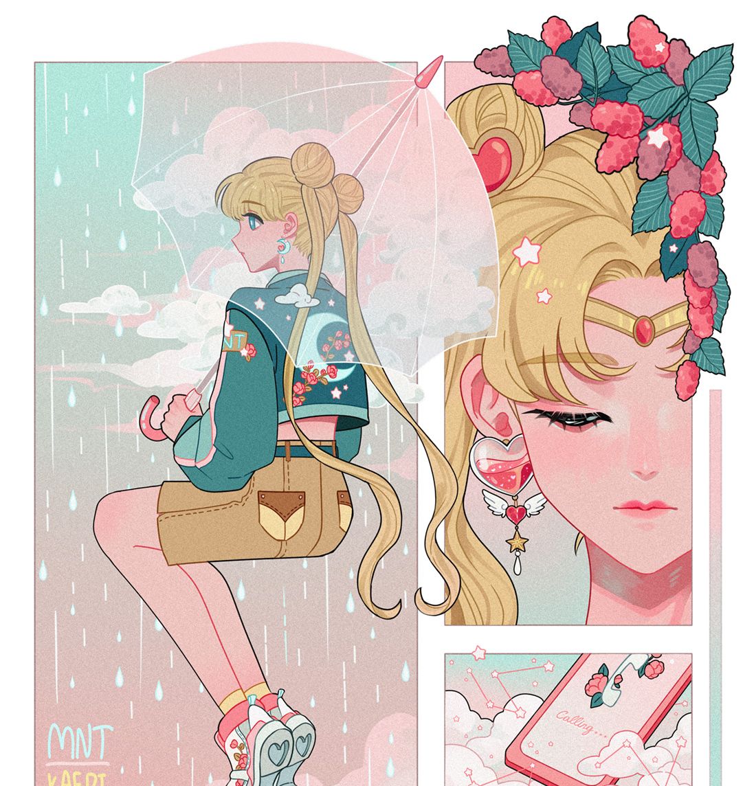 杂志封面上的动漫少女,这种画风的插画,应该"c位"出道!