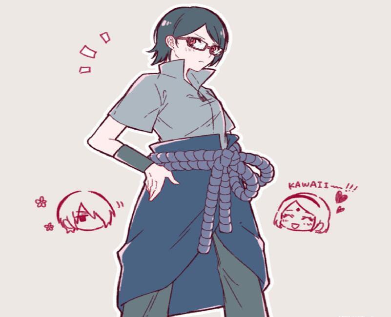 火影:小樱与佐良娜同穿佐助衣服,幸好佐良娜遗传了佐助