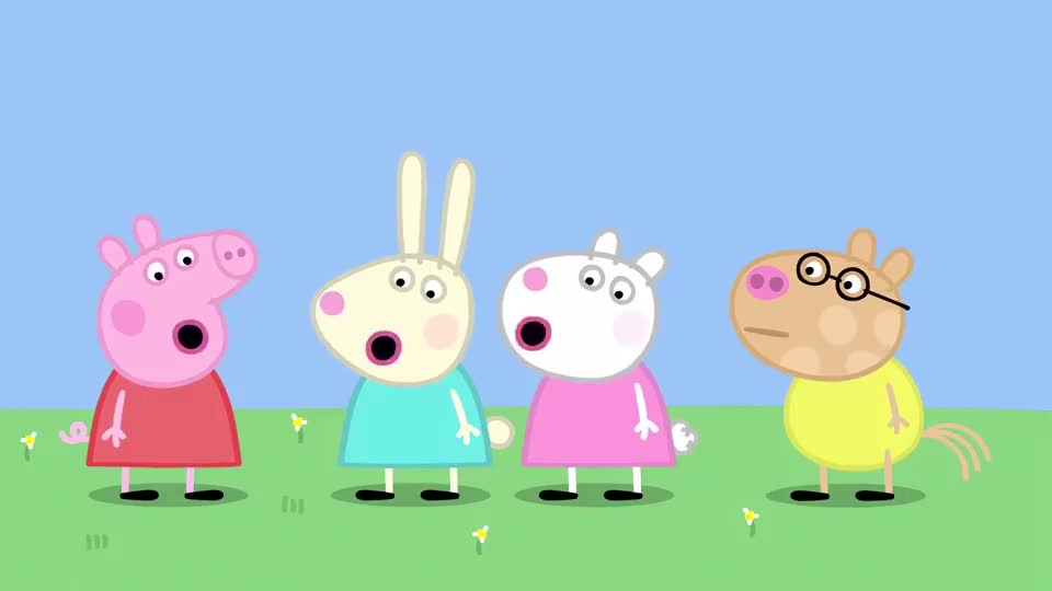 小猪佩奇:小兔妈妈肚子大,里面藏有小宝宝,一次还是两只兔子