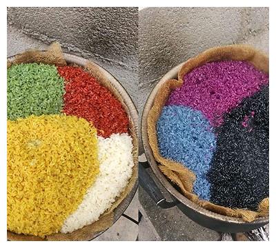 七彩糯米饭纯植物染色的糯米饭