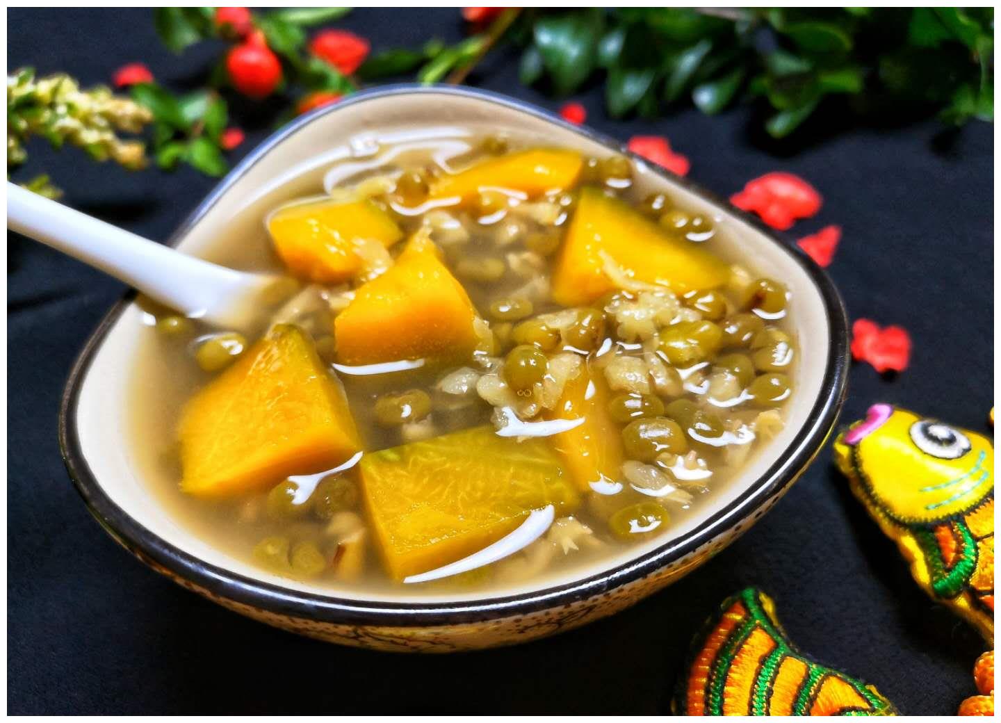 天太热,这汤我家三天两头必吃,低卡鲜美,夏天喝正好|绿豆|绿豆汤|南瓜