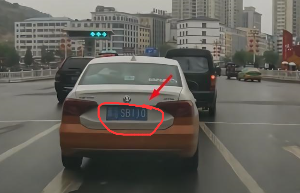 街头一辆大众出租车,车牌让人哭笑不得,交警:很气,但也得放行