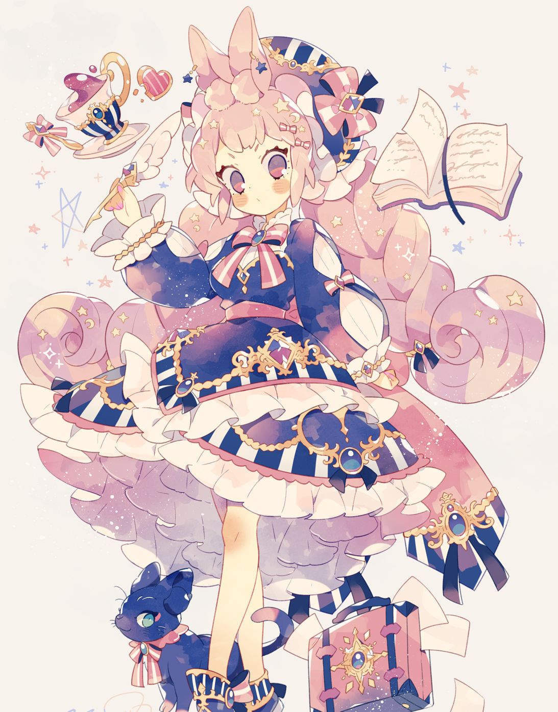 童话少女风格的插画,画师:上仓エク