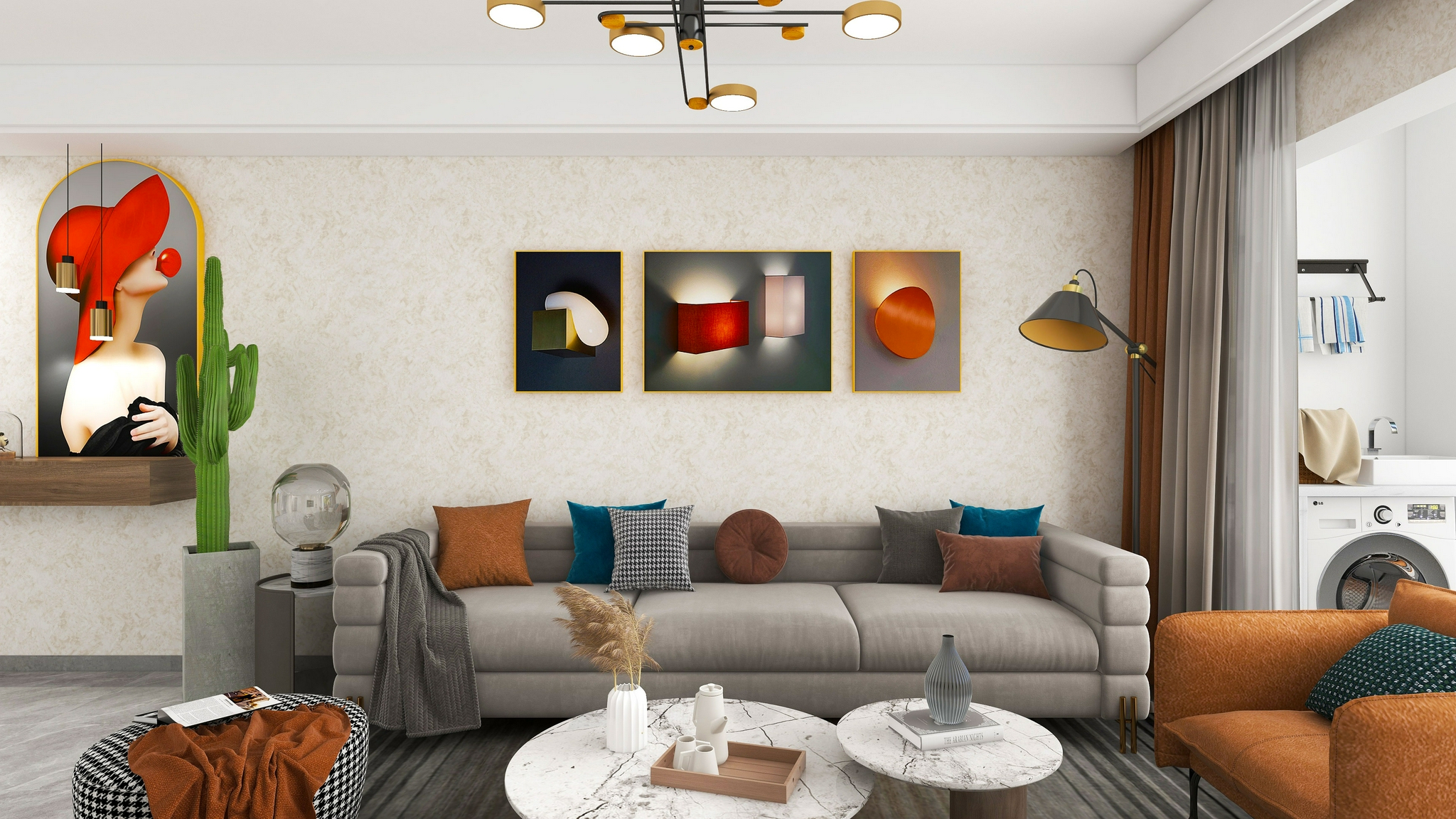 清凉清新而米兰丝绒花纹强化了色彩勾绘出的艺术性绵延春蓝诗意,彰显