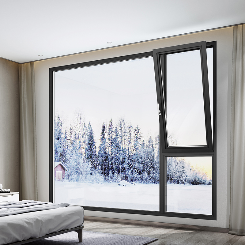 通风性窗户內倒时,空气是从窗户的上开口,左右开口进入室内,风不会