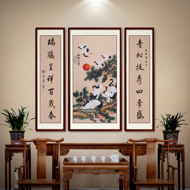 中堂画首选松鹤延年!名家笔下松鹤图欣赏|松鹤延年|松鹤|中堂画_新浪新闻