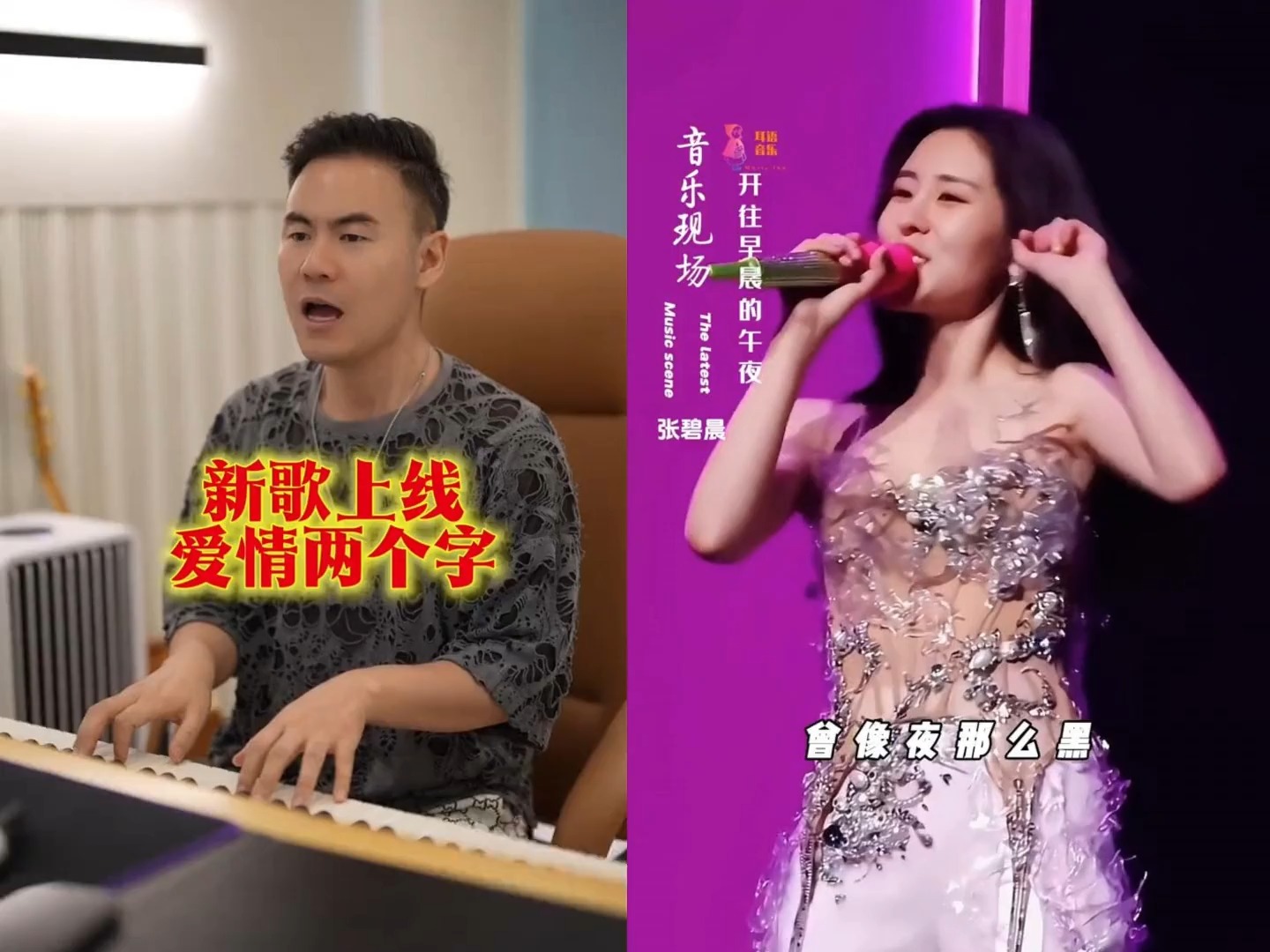 马健南的《爱情两个字》抄袭张碧晨的《开往早晨的午夜》？