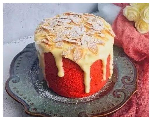 新晋网红爆浆红丝绒奶盖蛋糕