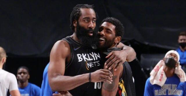 齁甜!篮网8连胜,哈登欧文相抱,夺冠条件已具备