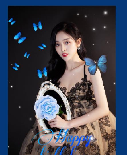 吴宣仪童趣庆生写真大片公开,杨超越零点准时为吴宣仪庆生