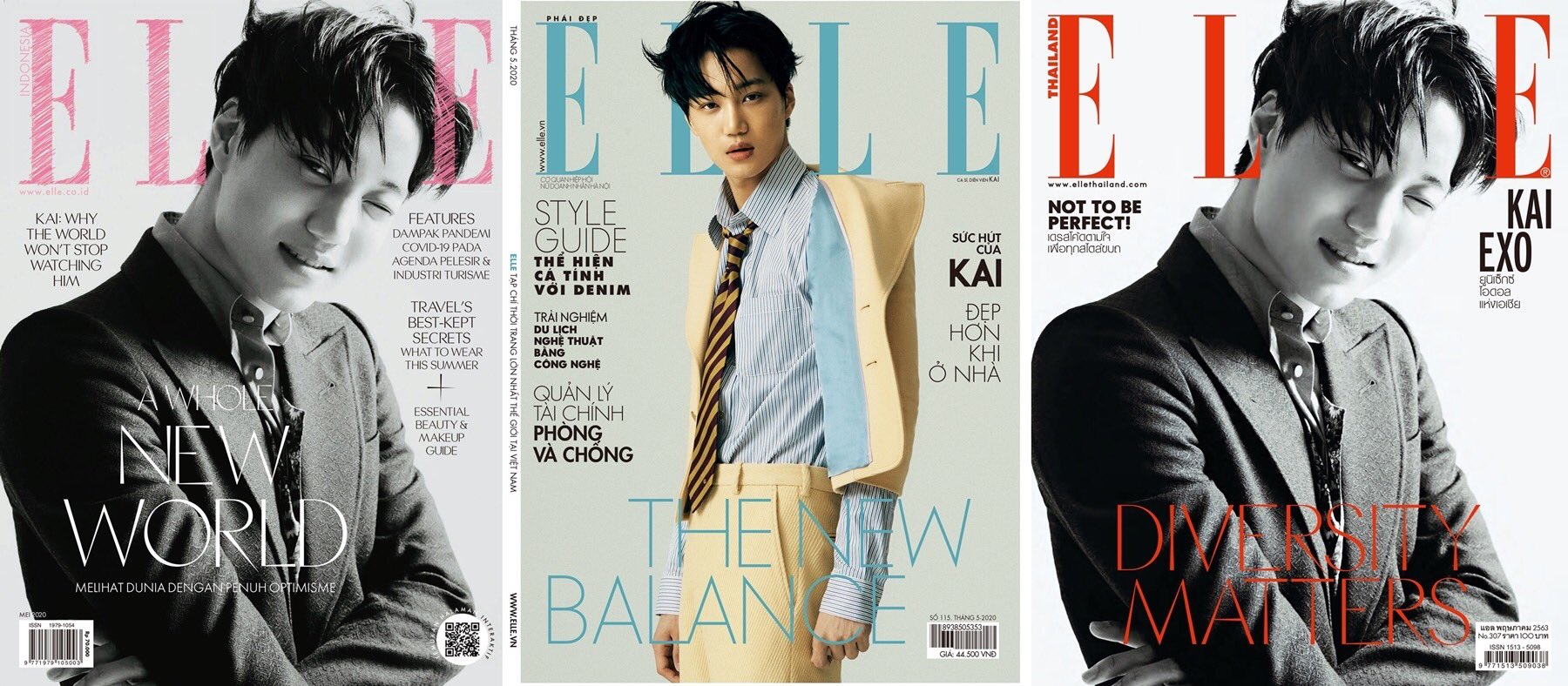 EXO金钟仁登上《ELLE KOREA》4月刊封面写真 超凡魅力令世界瞩目