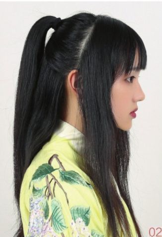 明风造型端庄马尾披发图解