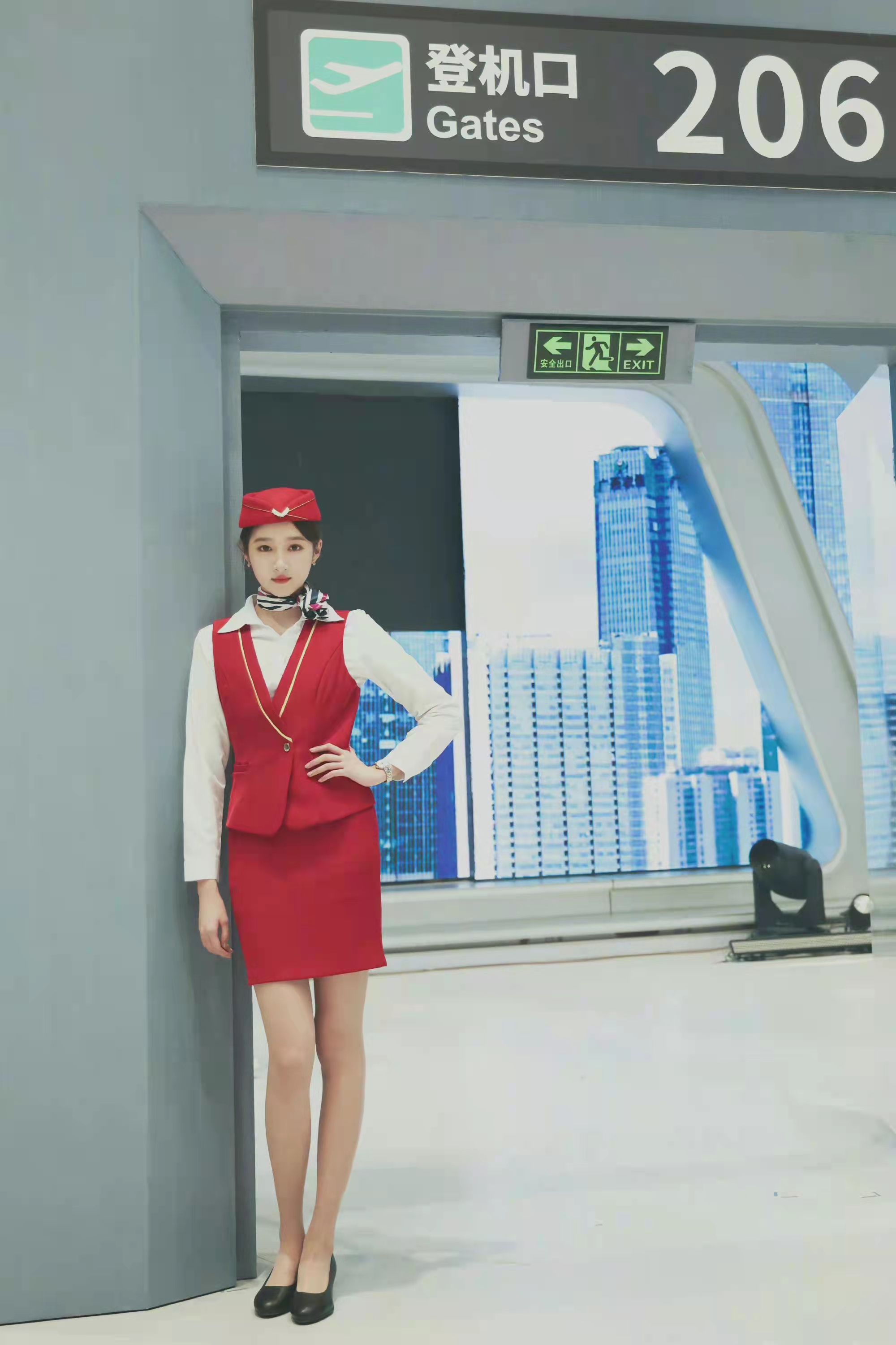 长腿女神关晓彤再现空姐造型制服美女再次上线网友太爱了