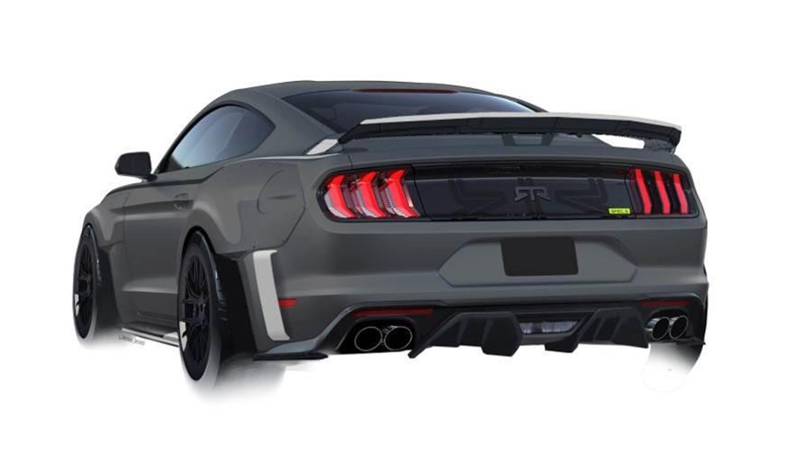 从外观上看,福特mustang rtr纪念版车型基于spec 5版本套件的福特