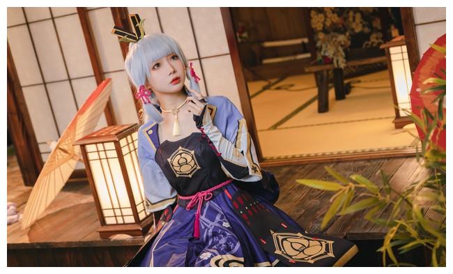 原神神里绫华cos神里陵华参上