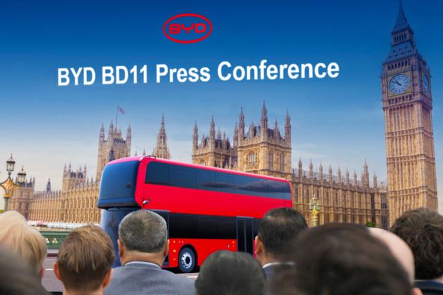 伦敦红色双层巴士迎来电动新伙伴，比亚迪BD11亮相-比亚迪电动大巴车多少钱一辆