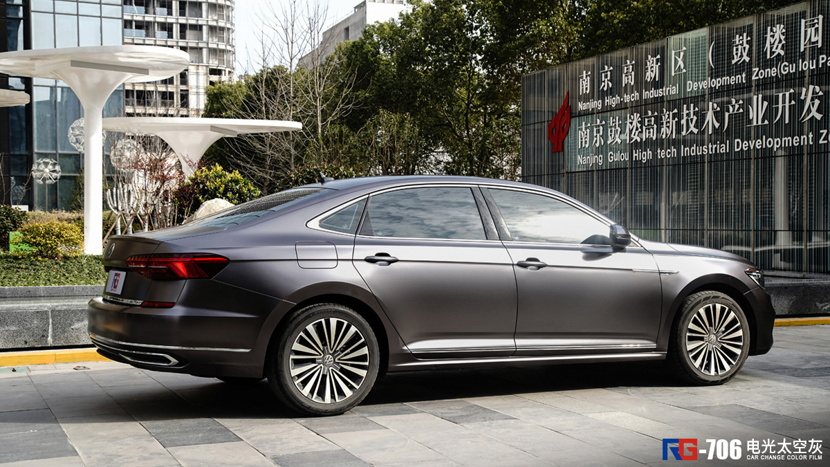 大众帕萨特车身改色电光太空灰rg瑞集改色膜南京漆车人